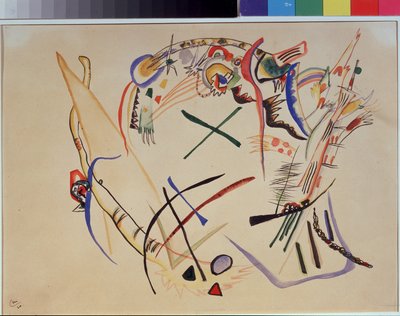 Aquarela ""Suprematismo"" de Vassily Kandinsky (ou Wassily Kandinski ou Kandinskij de Wassily Kandinsky