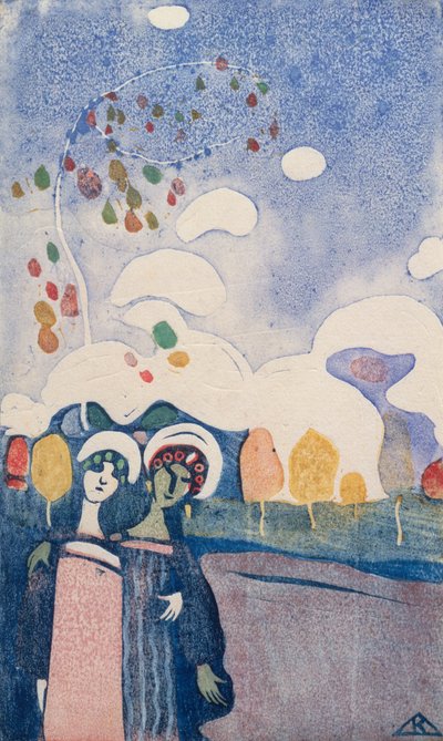 Duas raparigas de Wassily Kandinsky
