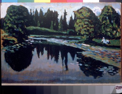 "Um rio no verão" Pintura de Vassily Kandinsky (ou Wassily Kandinski ou Kandinskij de Wassily Kandinsky