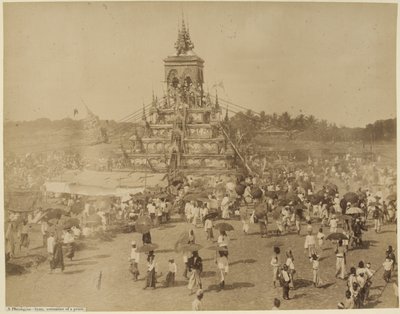 Um Phoogyee-byan, cremação de um padre de Watts and Skeen