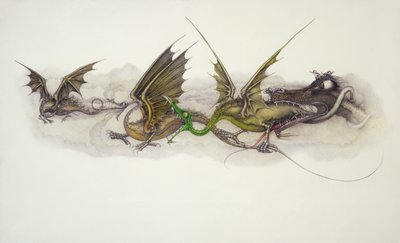 Os grandes dragões comem os pequenos dragões de Wayne Anderson