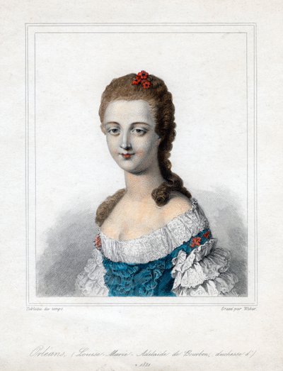 Louise Marie Adelaide de Bourbon-Penthievre, duquesa de Orleães, final do século XVIII, 1821 de Weber