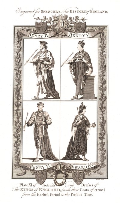 Portraits and Dresses of The Kings of England with Coats of Arms, 1784 de Webley and Scott Ltd