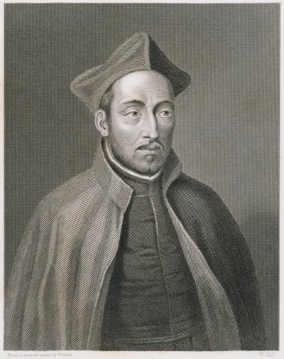 Inácio de Loyola, gravado por W. Holl, de World Religion, publicado por A. Fullarton & Co. de Weirix