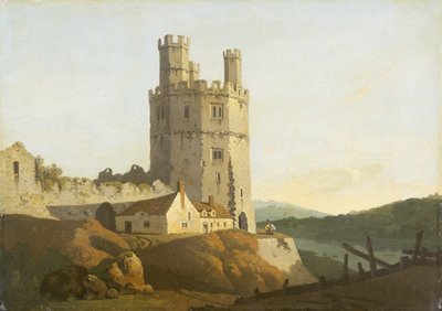 Castelo de Caernarvon, a Torre da Águia (óleo sobre tela) de Welsh school