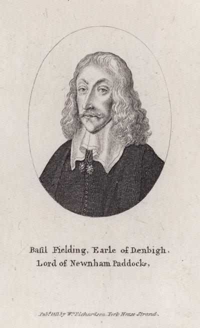 Basil Feilding, 2º Conde de Denbigh, diplomata inglês, político e soldado paliamentar na Guerra Civil (gravura) de Wenceslaus (after) Hollar