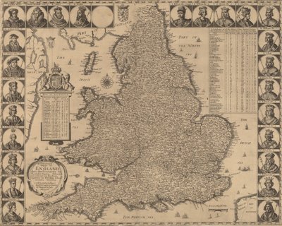 A New and Exact Mappe of England, 1644. de Wenceslaus Hollar