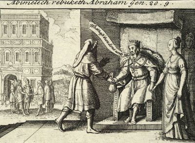 Abimelech a repreender Abraham. Estado 2 de Wenceslaus Hollar