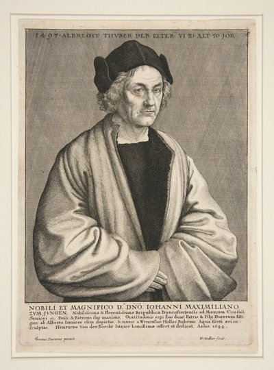 Albrecht Dürer, o Velho (1427-1502), aos 70 anos de Wenceslaus Hollar