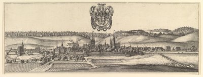 Ansbach e Coburg, vista a de duas vistas a & b., 1625-77. de Wenceslaus Hollar