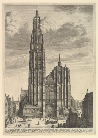 Catedral de Antuérpia Prospectvs Catedral de Tvrris, 1625-77. de Wenceslaus Hollar