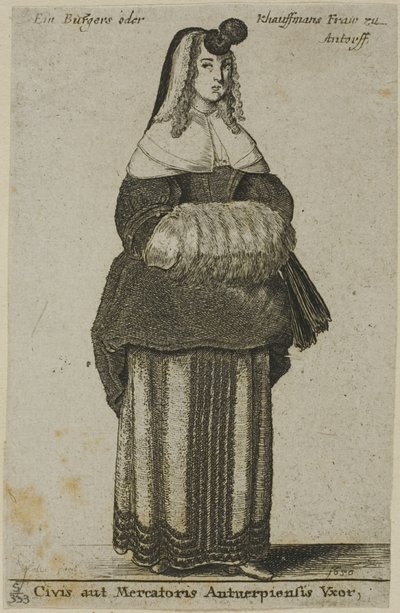 Esposa de Antuérpia de Wenceslaus Hollar