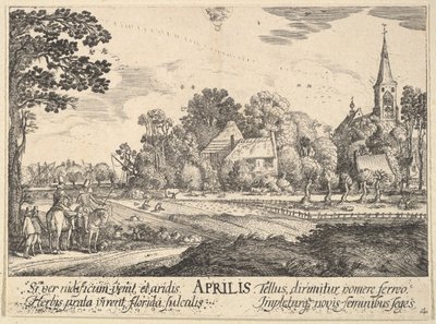 Abril de 1628-29. de Wenceslaus Hollar