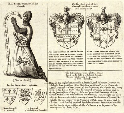 Flecha (vidro manchado). Estado 2 de Wenceslaus Hollar