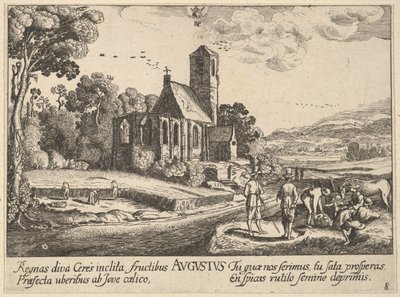Agosto de 1628-29. de Wenceslaus Hollar