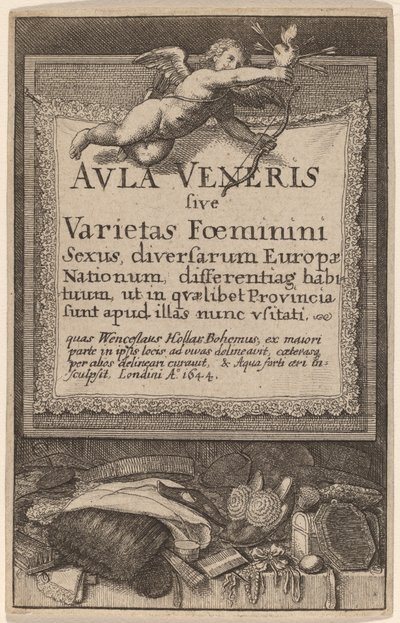Salão de Vênus: página de título de Wenceslaus Hollar