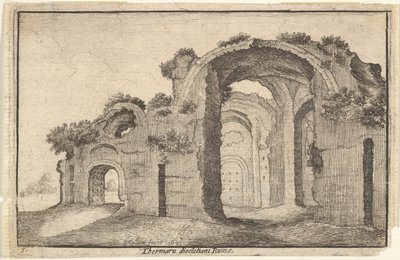 Banhos de Diocleciano, Roma, século XVII. de Wenceslaus Hollar