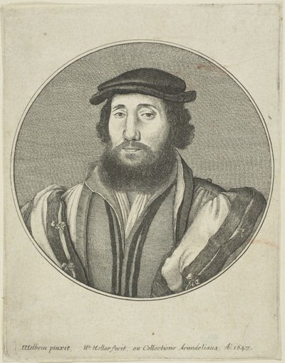 homem barbudo de Wenceslaus Hollar