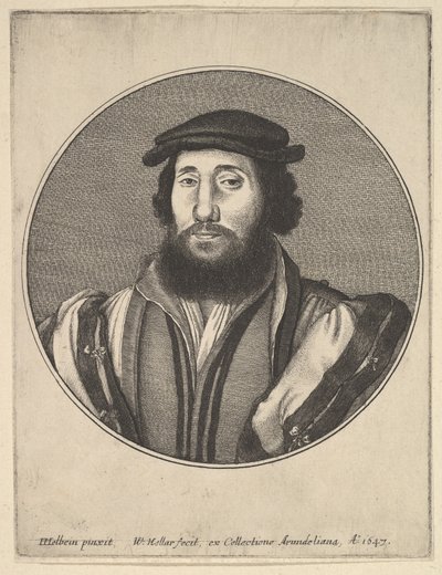 Homem barbudo, 1647. de Wenceslaus Hollar