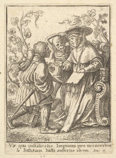 Cardeal, da Dança da Morte, 1651. de Wenceslaus Hollar