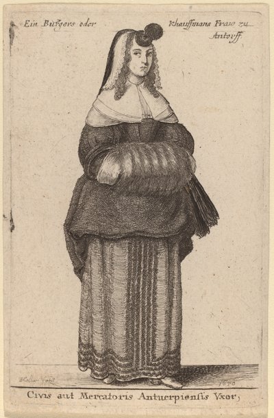 Cidadão ou Esposa do Comerciante de Wenceslaus Hollar