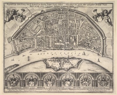 Colônia e Deutz, 1635. de Wenceslaus Hollar