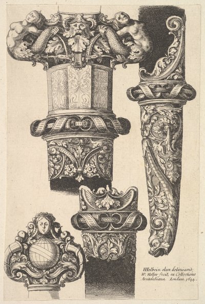Adagas e bainhas, 1625-77. de Wenceslaus Hollar