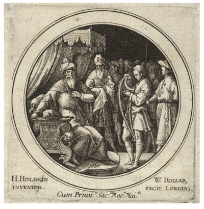 O David antes do Saul. Estado 2 de Wenceslaus Hollar