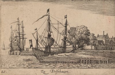 Delfshaven, 1635. de Wenceslaus Hollar