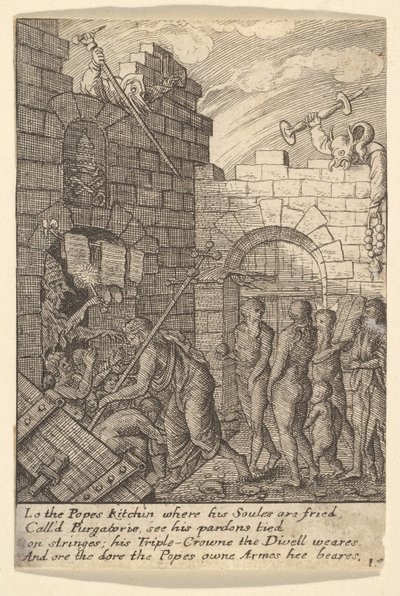 Descida ao Inferno, 1625-77. de Wenceslaus Hollar