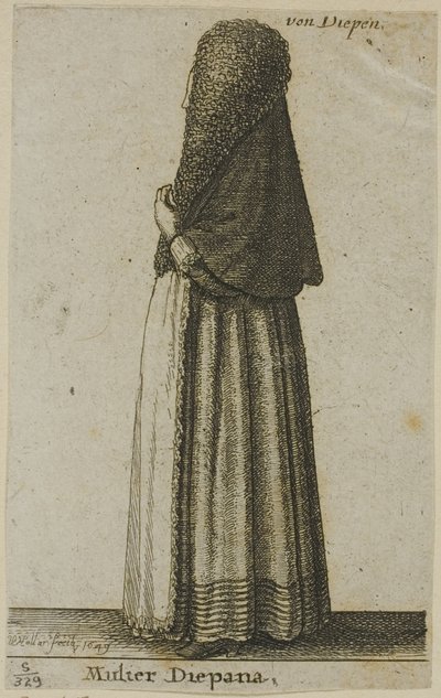 Mulher Dieppe de Wenceslaus Hollar