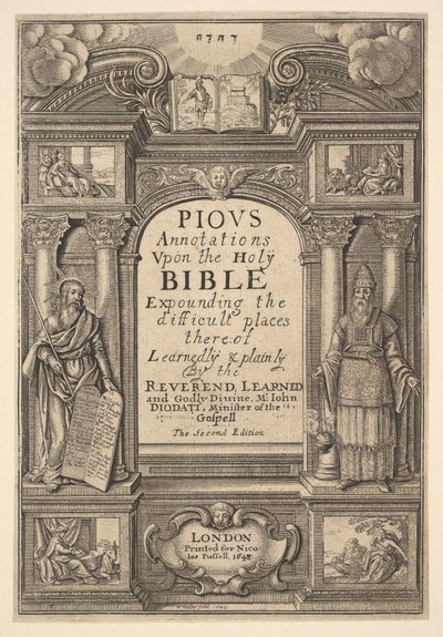Diodati. Anotações piedosas, 1648. de Wenceslaus Hollar