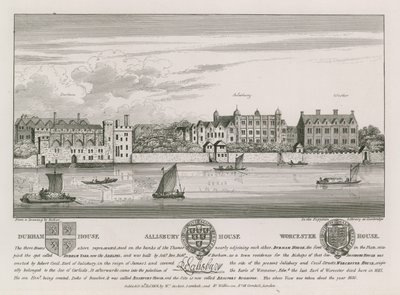 Casa Durham, Salisbury House e Worcester House de Wenceslaus Hollar