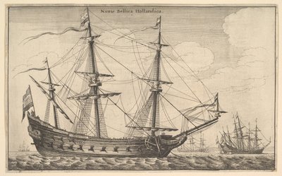 Navio de guerra holandês, 1647. de Wenceslaus Hollar