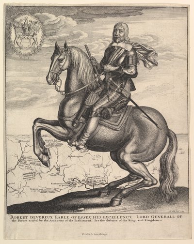 Conde de Essex a cavalo, 1643. de Wenceslaus Hollar