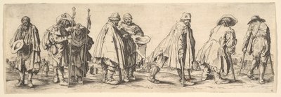 Oito mendigos, 1630. de Wenceslaus Hollar