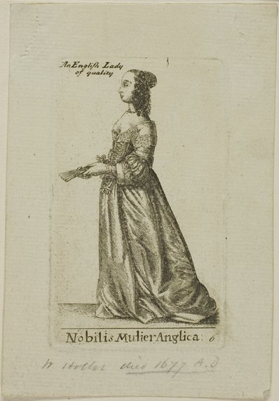 Mulher nobre inglesa de Wenceslaus Hollar