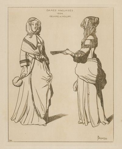 Mulheres inglesas, 1644 de Wenceslaus Hollar