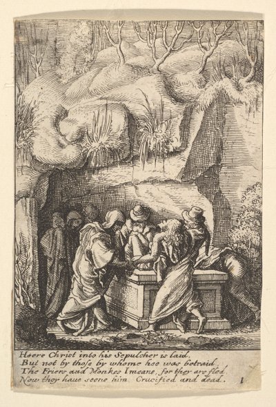 Enterro, 1625-77. de Wenceslaus Hollar