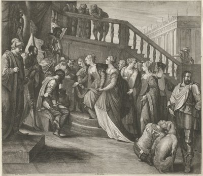 Coroação de Edward VII Retrato: Princesa Victoria Eugenia de Battenberg de Wenceslaus Hollar