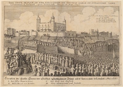 Execução de Thomas Wentworth de Wenceslaus Hollar