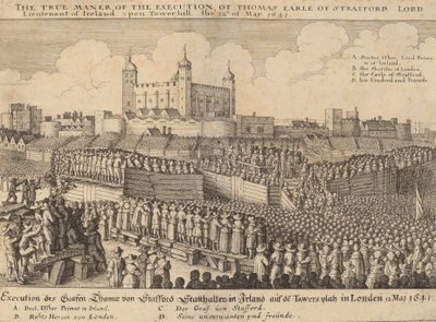 Execução de Thomas Wentworth, 1641. de Wenceslaus Hollar