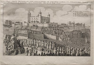 Execução do Conde de Strafford de Wenceslaus Hollar