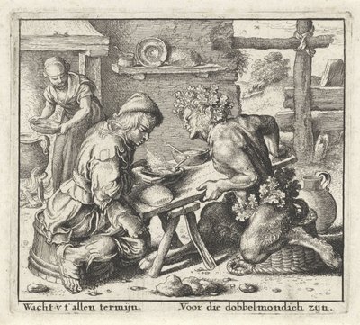 Fábula do sátiro e do camponês
Fábulas (título da série) de Wenceslaus Hollar