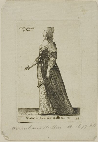 Mulher nobre francesa de Wenceslaus Hollar