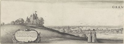 Vista de Greenwich (placa esquerda) Greenwich (título no objeto) de Wenceslaus Hollar