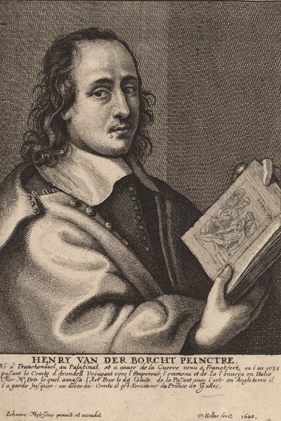 Henry van der Borcht, pintor, 1648. de Wenceslaus Hollar