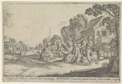 Outono Outono (título no objeto) As Quatro Estações (título da série) de Wenceslaus Hollar
