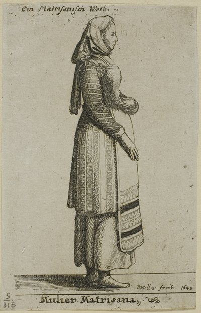 mulher húngara de Wenceslaus Hollar