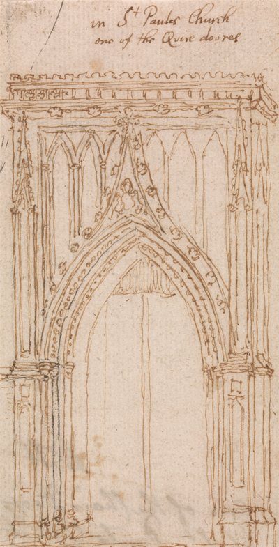 Na Igreja de São Paulo, Uma das Portas do Coro de Wenceslaus Hollar